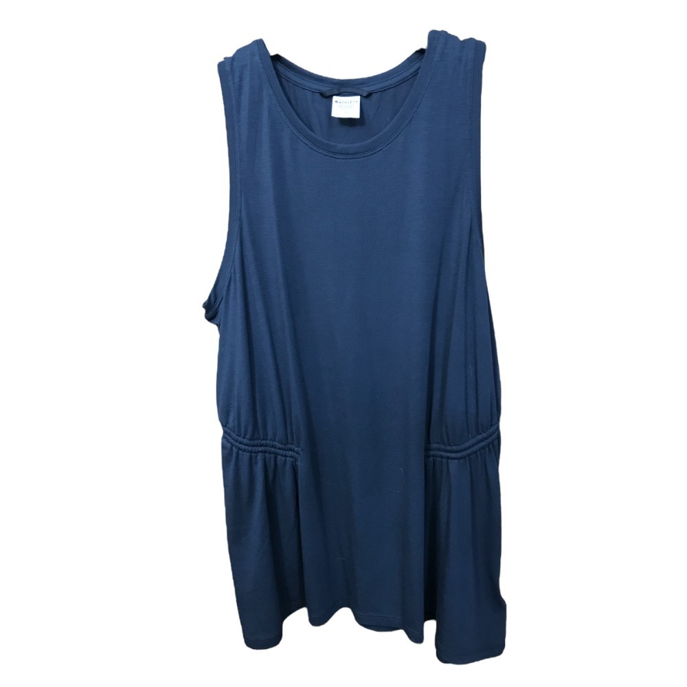 Athleta Black Gathered on sides‎ Women's Sleeveless Shirt Size XL
